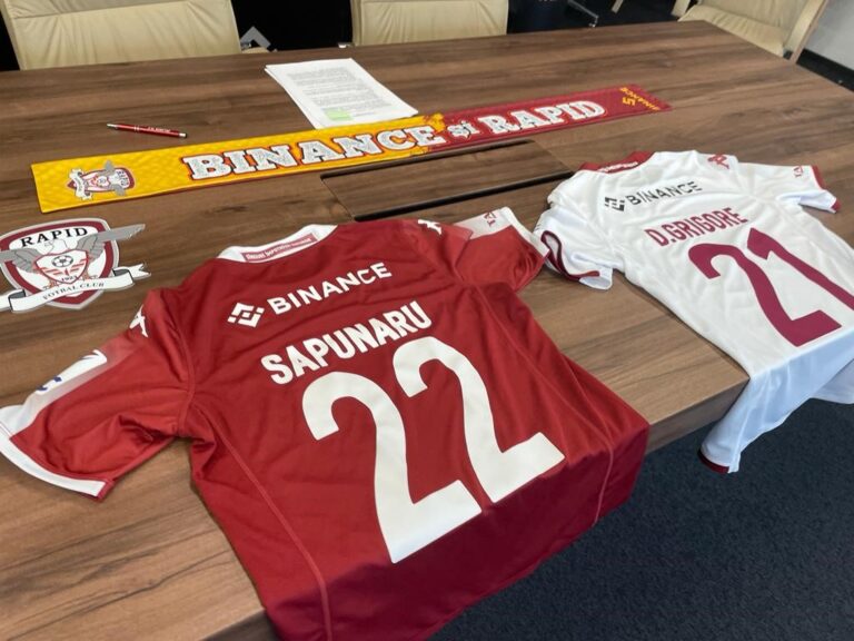 FC Rapid continuă tranziția către Web3: Reînnoirea parteneriatului cu Binance aduce compania pe tricoul echipei