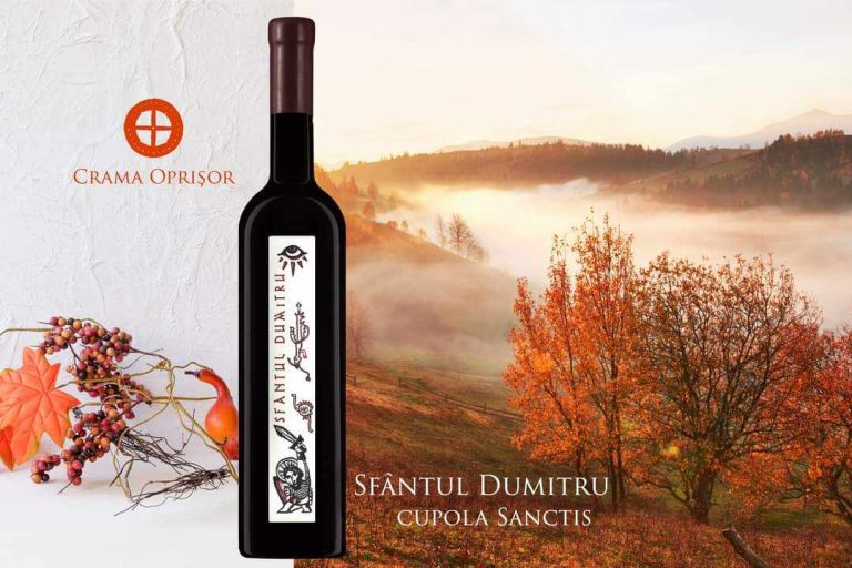 Celebrul vin produs de Crama Oprișor, Cupola Sanctis Sfântul Dumitru, disponibil pentru degustare