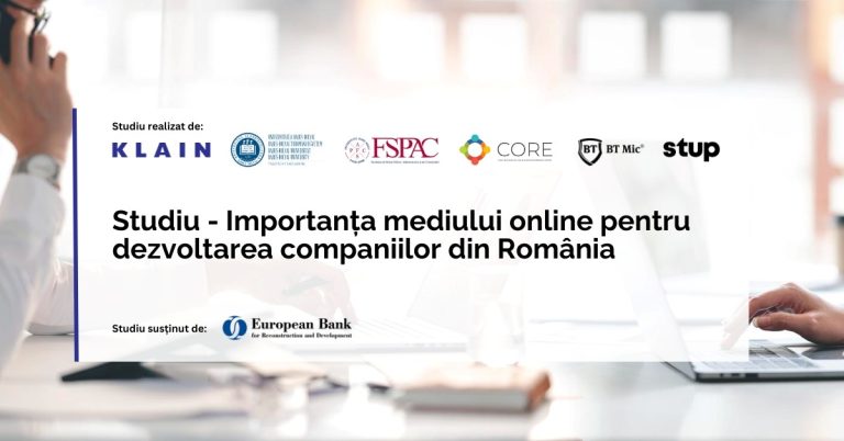 STUP & BT MIC se alătură studiului realizat de agenția de marketing KLAIN și Universitatea Babeș-Bolyai (UBB) pentru a identifica importanța mediului online în dezvoltarea companiilor din România